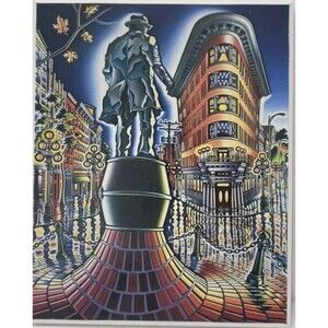 Gassy Jack Print 7.5"X6" Art Plaque Wall Decor Signed By Artist Sam Logan